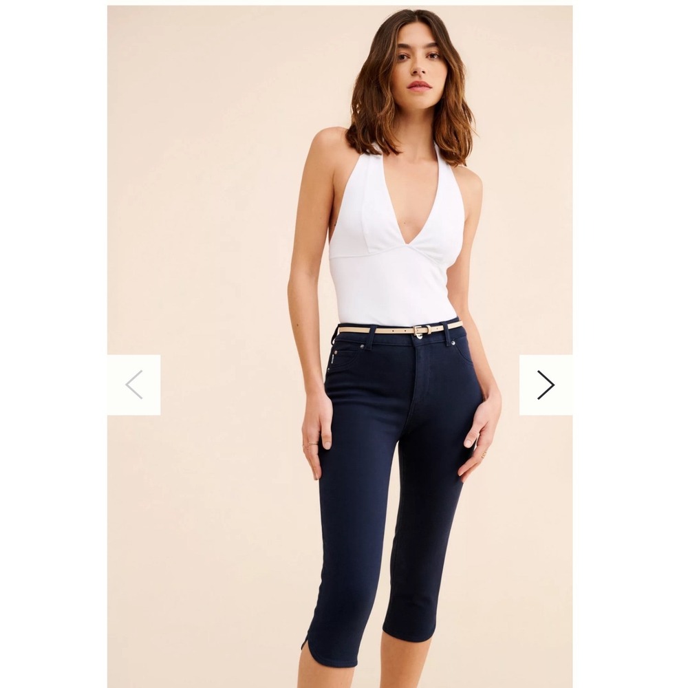 DL1961 Women Bardot High Rise Cropped Tulip Hem Jeans Size 31x25‎ Skinny Pants